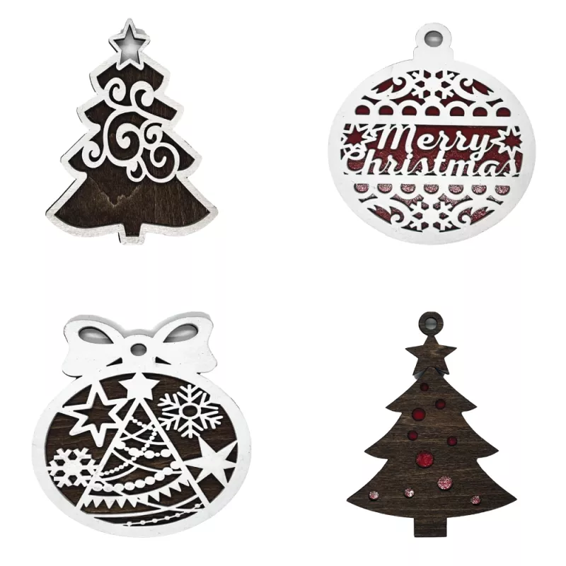 Wooden Ornament 4 Pack-2