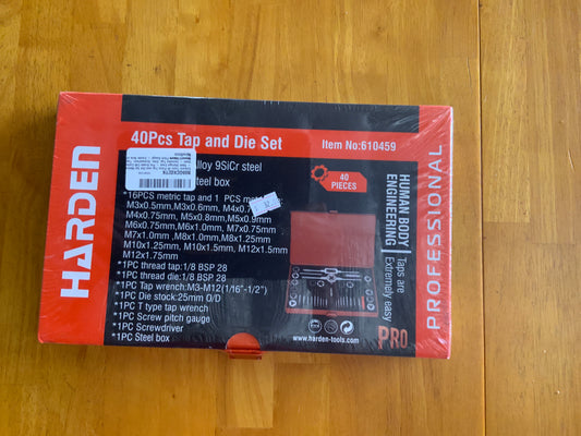 Harden 40pc Tap and Die Set